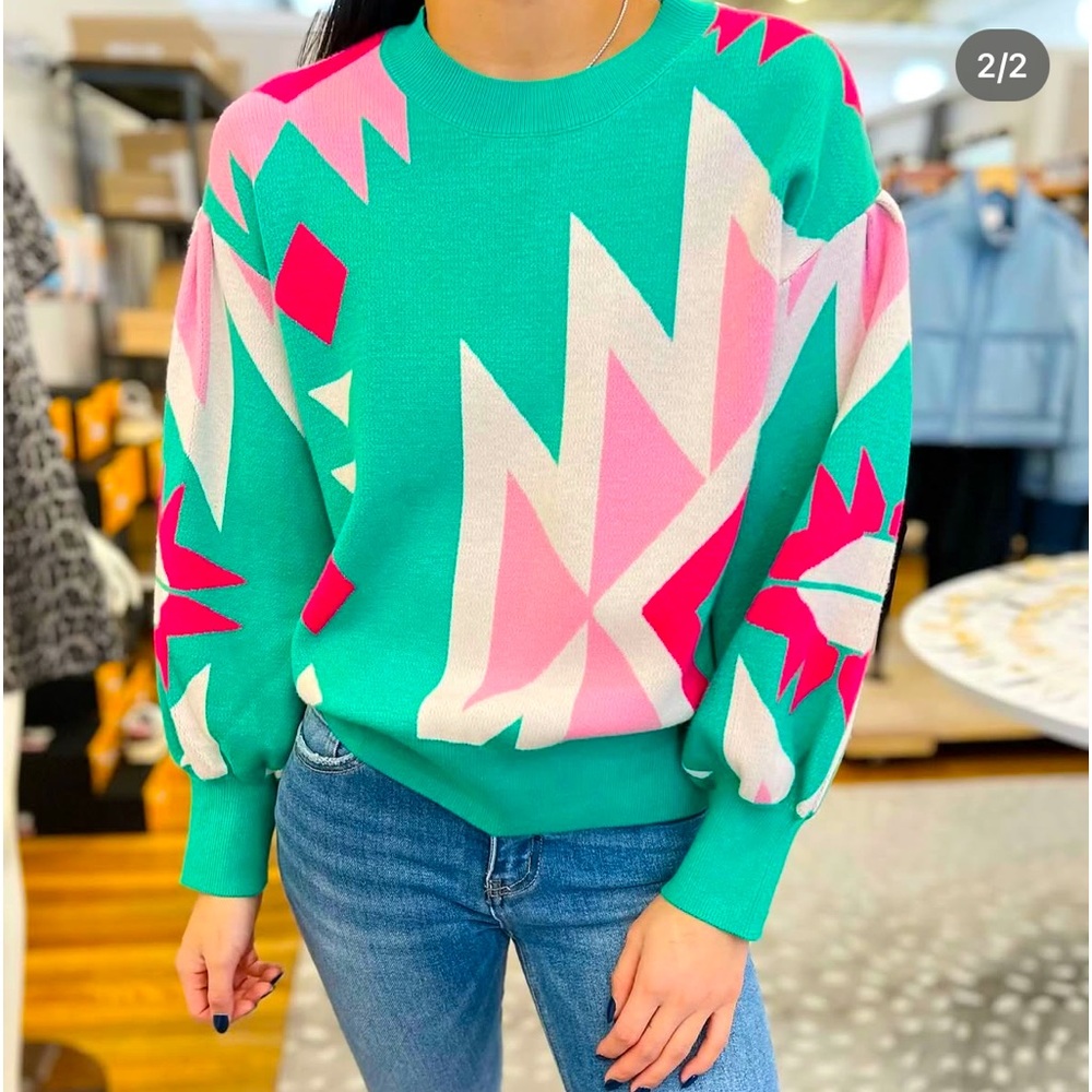 THML geo pattern sweater